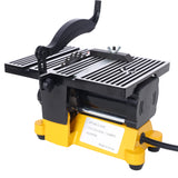 4" 90W Mini Table Saw Top Cut Off Miter Multifunctional Desktop w/ 3 Blades