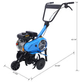 Gas-Powered 4-Cycle 2-in-1 Tiller and Cultivator 78.5cc with Handle 18IN Till Width EPA Complaint