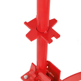 55 Gallon Drum Dolly with 2 Fixed PU Wheels and 1 Swivel Wheel 1200lbs Capacity - Red - Fab Heavy Parts