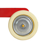 55 Gallon Drum Dolly with 2 Fixed PU Wheels and 1 Swivel Wheel 1200lbs Capacity - Red - Fab Heavy Parts