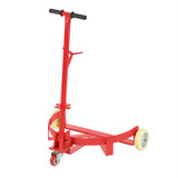 55 Gallon Drum Dolly with 2 Fixed PU Wheels and 1 Swivel Wheel 1200lbs Capacity - Red - Fab Heavy Parts