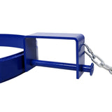 55 Gallon Drum Lifter Ring Steel Tilting Painted Carbon 1200 Lbs Capacity - Blue - Fab Heavy Parts