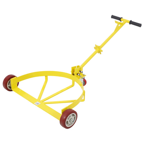 55 Gallon Low Profile Drum Dolly 1200 lb Capacity Steel - Yellow - Fab Heavy Parts