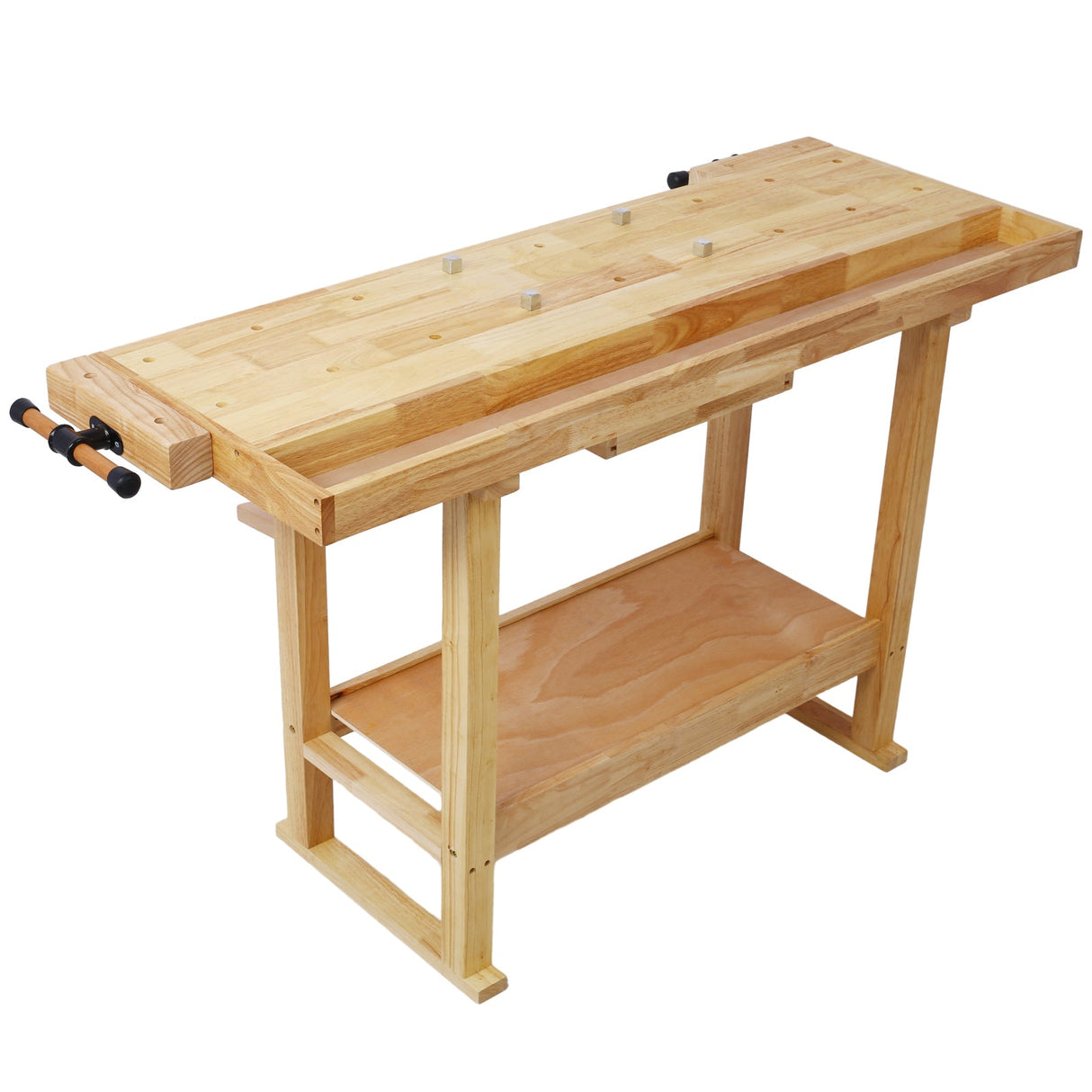 55 - Inch Wooden Workbench for Garage Workshop and Home - Fab Heavy Parts