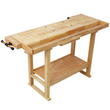 55 - Inch Wooden Workbench for Garage Workshop and Home - Fab Heavy Parts