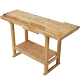 55 - Inch Wooden Workbench for Garage Workshop and Home - Fab Heavy Parts