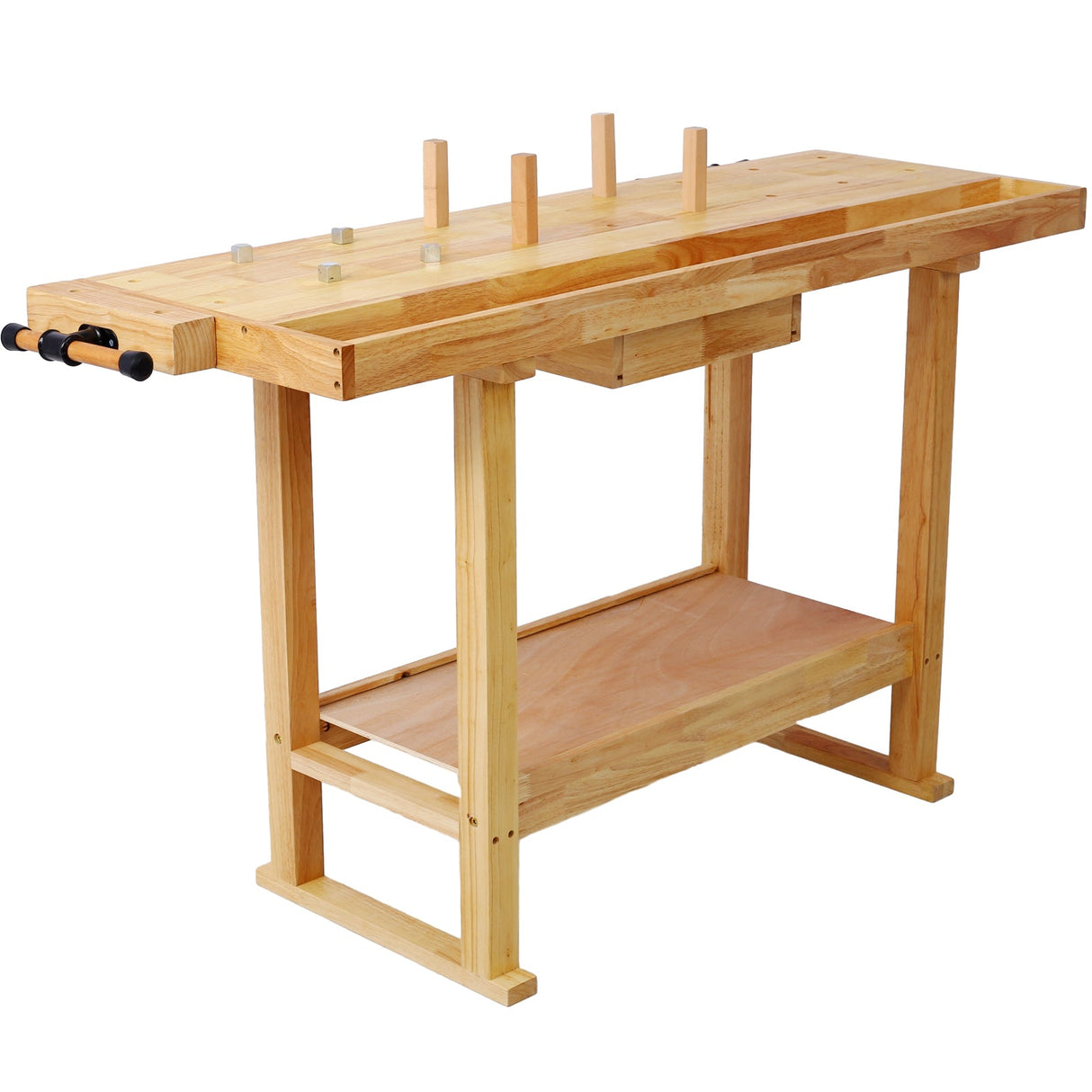 55 - Inch Wooden Workbench for Garage Workshop and Home - Fab Heavy Parts