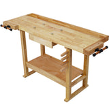 55 - Inch Wooden Workbench for Garage Workshop and Home - Fab Heavy Parts