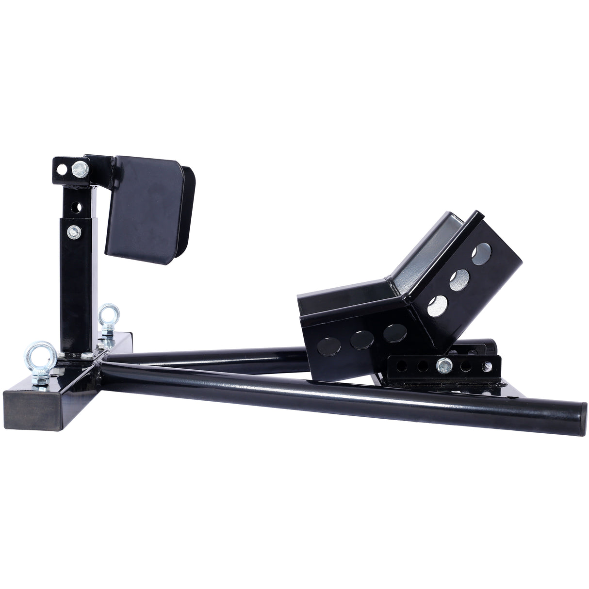 Motorcycle Front Tire Motorbike Chock for 17"-21" Wheels Locking Adjusting Stand--Black