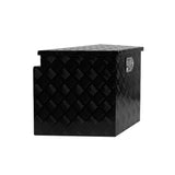 28.5 Inch Truck Box Heavy Duty Aluminum Alloy Diamond Plate Tongue Box Tool with Lock and Keys 28.5"x17.7"x18.5"