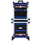 5-in-1 Portable Workbench with Detachable Miter Saw Stand & Height Adjustable Legs Scaffold/Dolly/Creeper/Platform