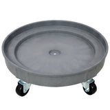 2Pcs Set 30 Gallon and 55 Gallon Heavy Duty Plastic Drum Dolly Durable 900 lb. Capacity Barrel with 5 Swivel Casters Wheel