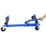 Set of 2 Wheel Dolly Car Skates Vehicle Positioning Hydraulic Tire Jack Ratcheting Foot Pedal Lift 1,250lbs--Blue
