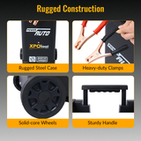 12V & 24V Wheeled Battery Charger Fully Automotive Battery Maintainer Jump Starter Dial Display Telescopic Handle