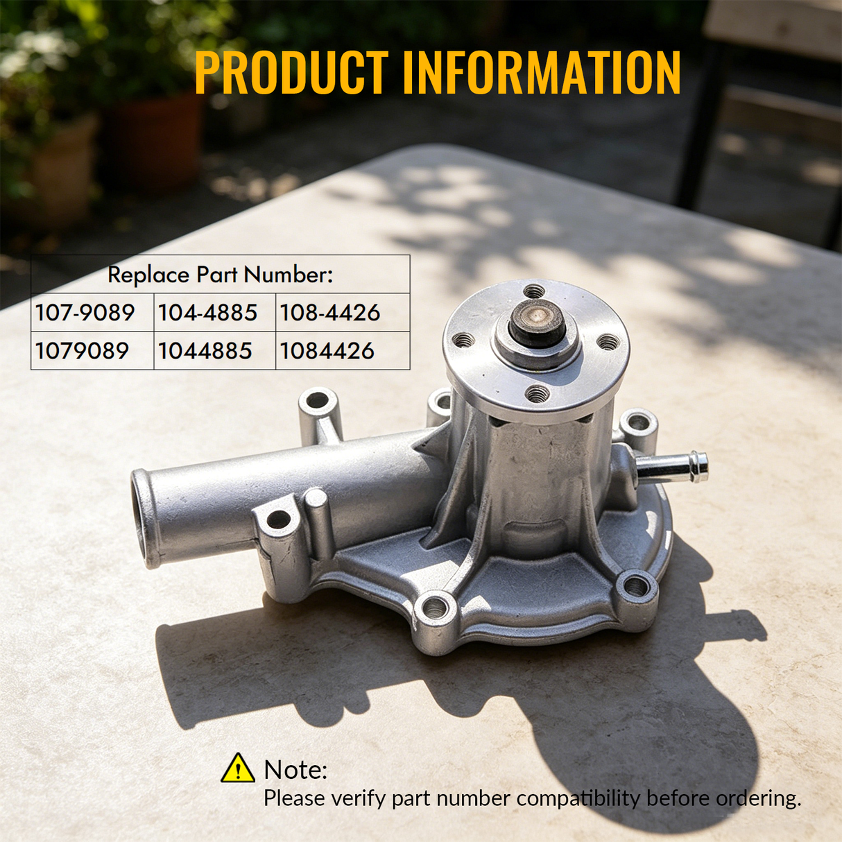 Water Pump 107-9089 104-4885 108-4426 for Toro Groundsmaster 3280-D 3400 7200 Reelmaster 3100-D 5400D