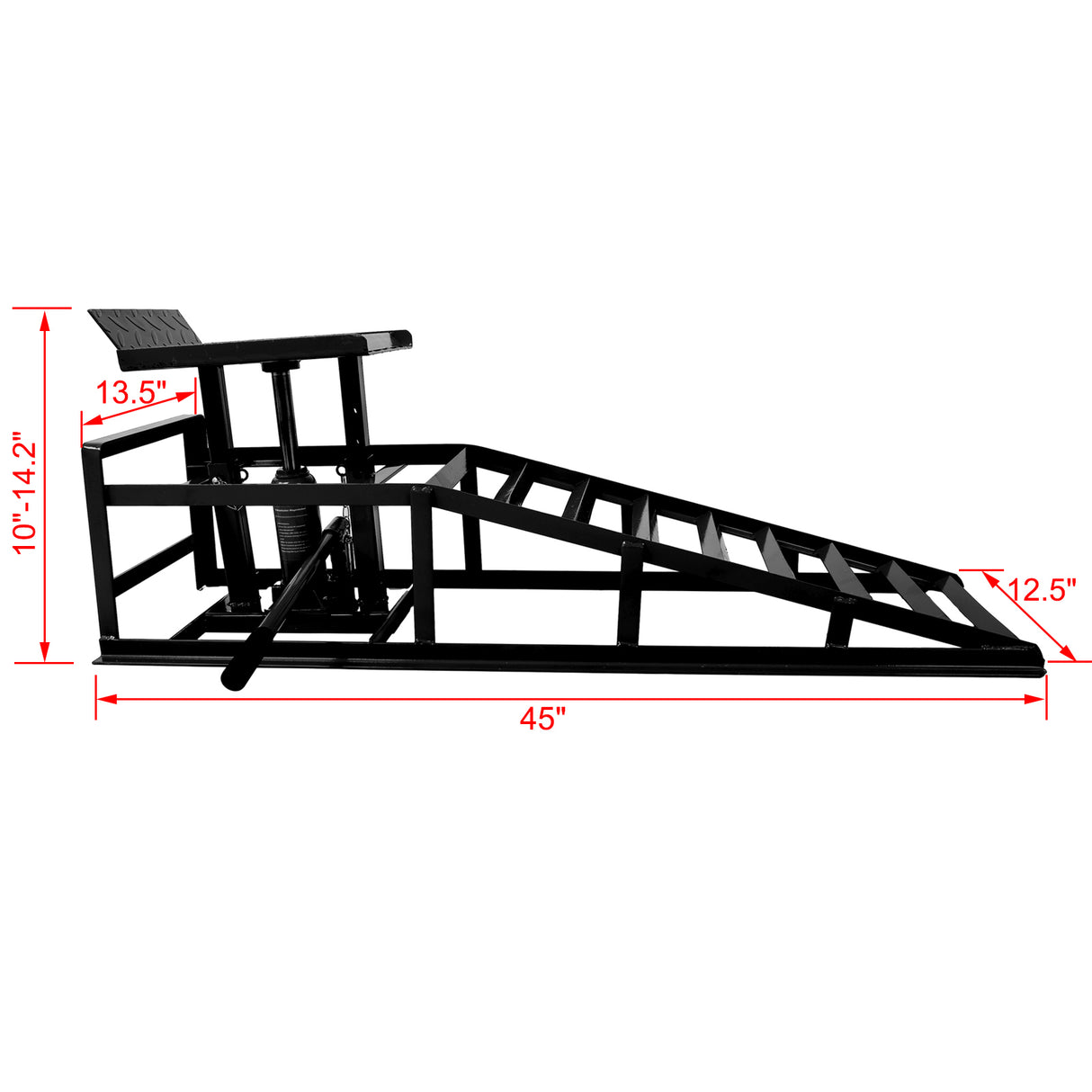 2 pack ramps itinaas garahe hydraulic 5 ton automotive pag-aayos ng frame ng pag-angat-black