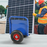 Heavy Duty Panel Slab Dolly Two Handles 10" Solid Rubber Tires 1000 LBS Capacity--Blue