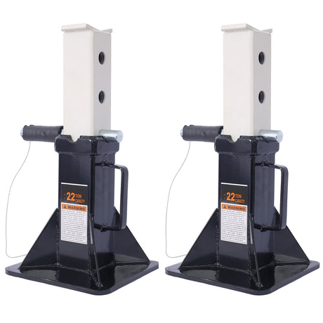 1 Pair Heavy Duty Pin Type Professional Car Jack Stand with Lock 44,000 Lbs Capacity--Black