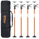 4 Pack Adjustable Support Pole Steel 3rd Hand Support System Extends from 45 to 114 Inch with Carry Bag--Brown