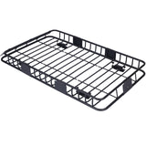 Rooftop Cargo Carrier Basket Motoring Roof Rack Top Mount Rack 64" Capacity 150 lbs--Black