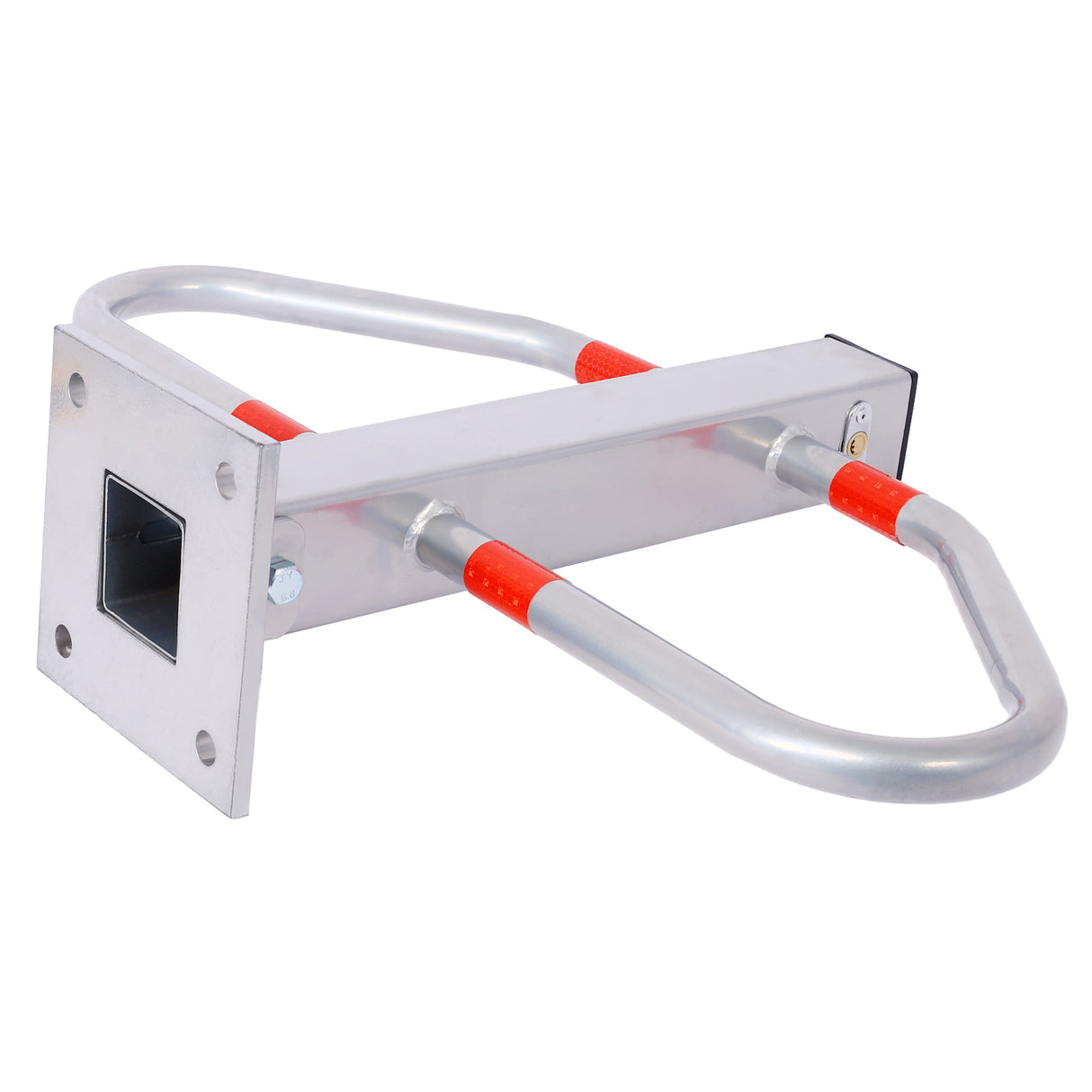 Bollard Pole Barrier with Lock--Gray