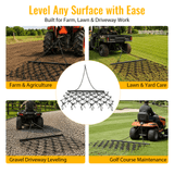 5FTX4.5FT Heavy-Duty Steel Drag Harrow Field Leveling Chain Rake for ATV UTV Compact Utility Tractor - Fab Heavy Parts