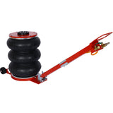 5T Triple Bag Air Jack Pneumatic Lifting 16in Capacity 11000lbs Easy - Collapsing Terrain Red - Fab Heavy Parts