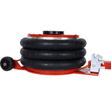 5T Triple Bag Air Jack Pneumatic Lifting 16in Capacity 11000lbs Easy - Collapsing Terrain Red - Fab Heavy Parts