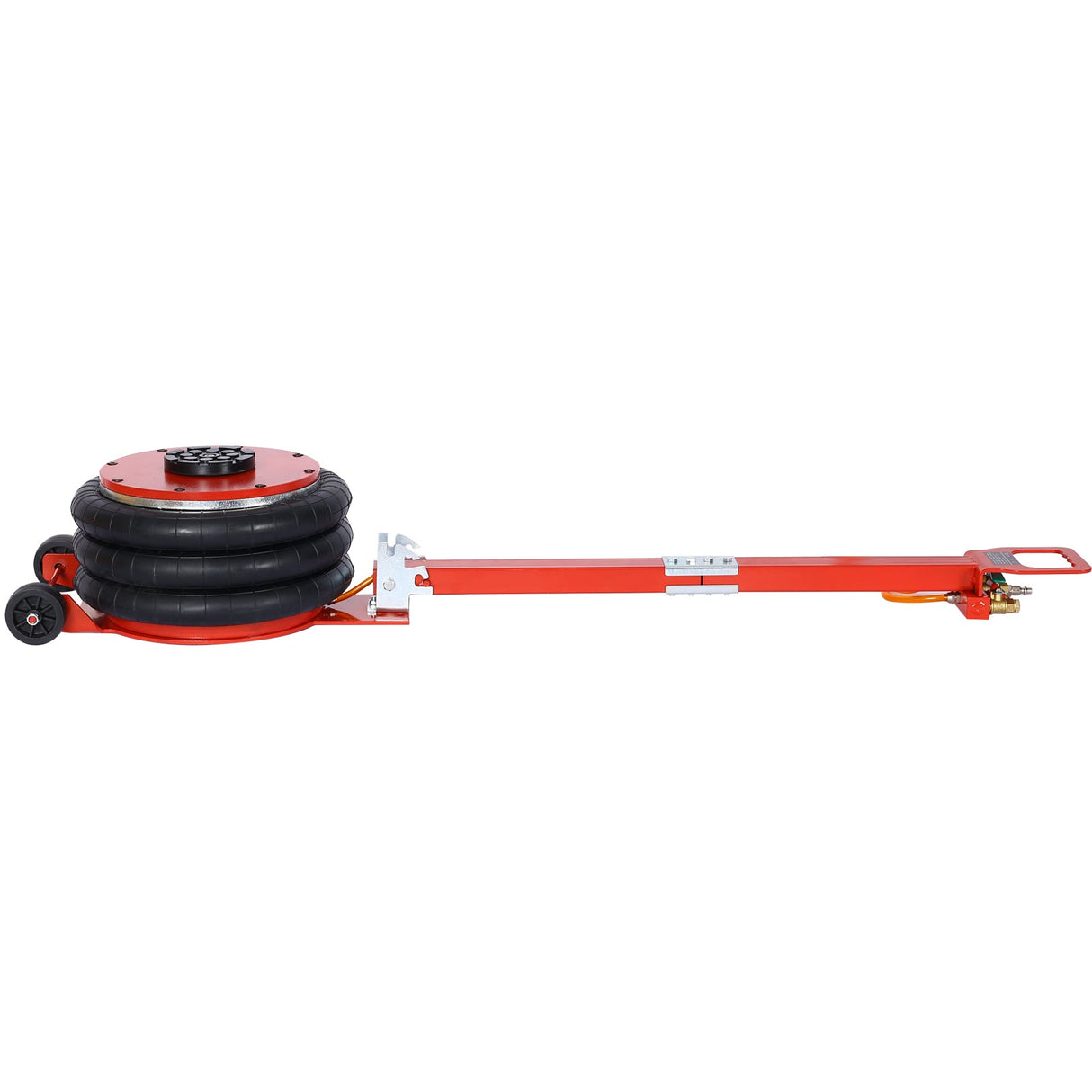 5T Triple Bag Air Jack Pneumatic Lifting 16in Capacity 11000lbs Easy - Collapsing Terrain Red - Fab Heavy Parts