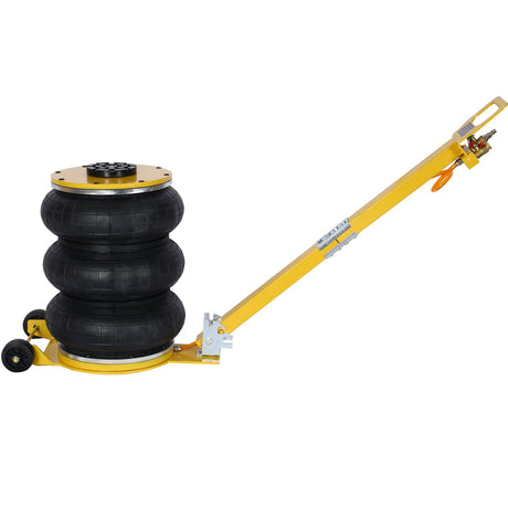 5T Triple Bag Air Jack Pneumatic Lifting 16in Capacity 11000lbs Easy - Collapsing Terrain Yellow - Fab Heavy Parts