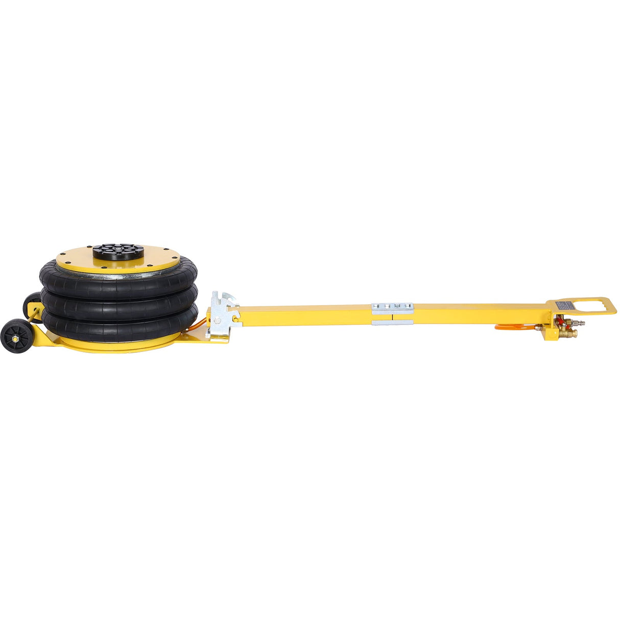 5T Triple Bag Air Jack Pneumatic Lifting 16in Capacity 11000lbs Easy - Collapsing Terrain Yellow - Fab Heavy Parts