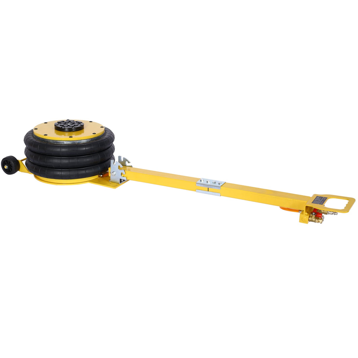 5T Triple Bag Air Jack Pneumatic Lifting 16in Capacity 11000lbs Easy - Collapsing Terrain Yellow - Fab Heavy Parts