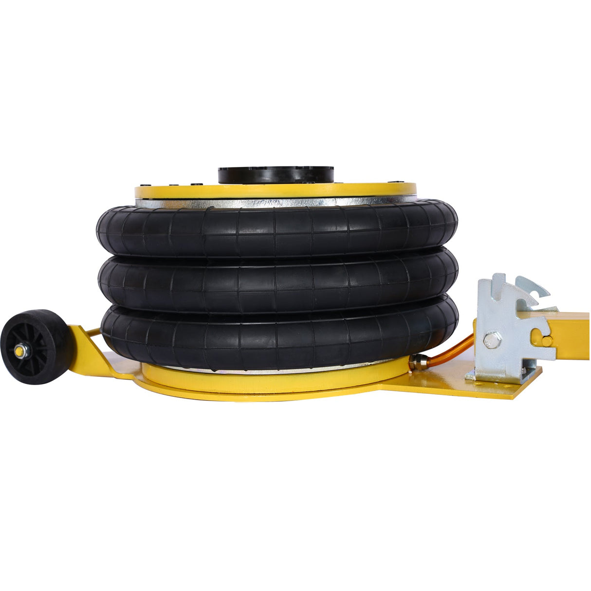 5T Triple Bag Air Jack Pneumatic Lifting 16in Capacity 11000lbs Easy - Collapsing Terrain Yellow - Fab Heavy Parts