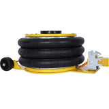 5T Triple Bag Air Jack Pneumatic Lifting 16in Capacity 11000lbs Easy - Collapsing Terrain Yellow - Fab Heavy Parts