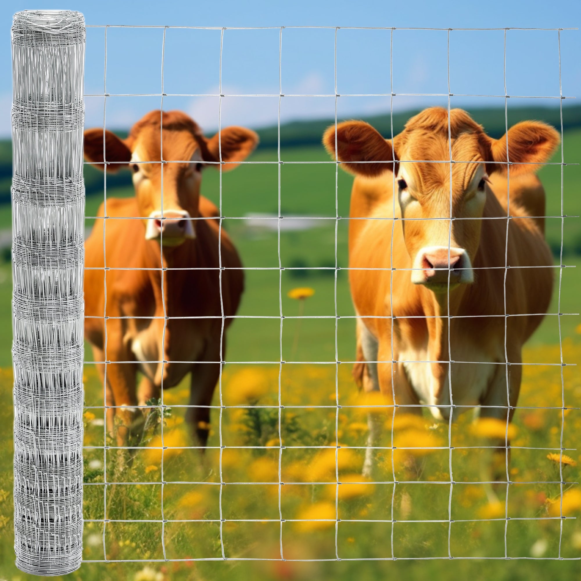 5x164 ft Advanced Weave Farm Enclosures Galvanized Farm Fence - Fab Heavy Parts