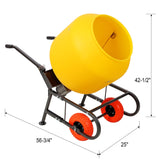 6 CUFT/170L Portable Electric Poly Drum Concrete Mixer Heavy Duty Power Cement Mixing Machine for Mortar Stucco and Fodder, 115V/60HZ CSA Certificated - Fab Heavy Parts