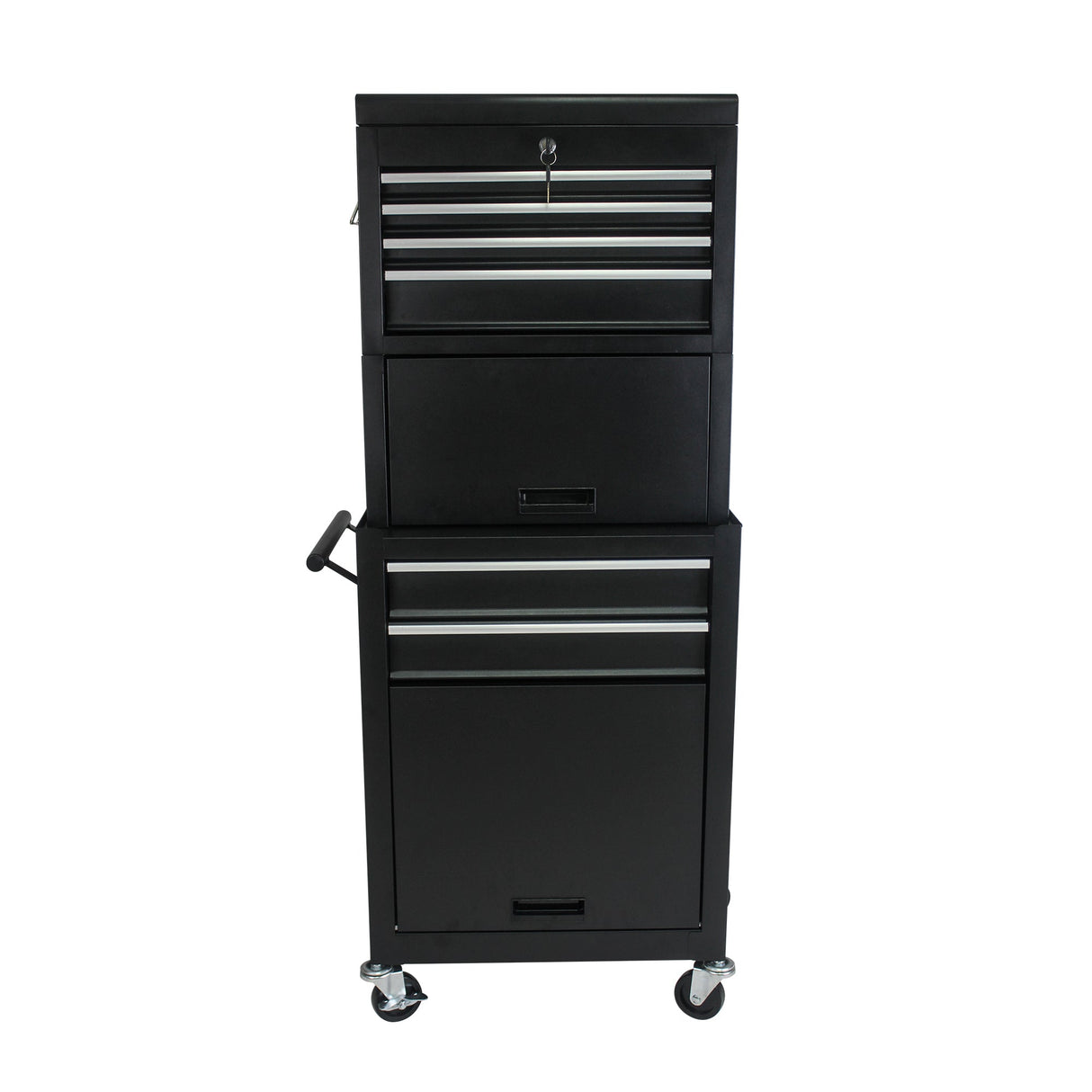 6 - Drawer Tool Storage Cabinet High Capacity Rolling Chest with Wheels and Drawers Black - Fab Heavy Parts