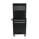 6 - Drawer Tool Storage Cabinet High Capacity Rolling Chest with Wheels and Drawers Black - Fab Heavy Parts