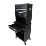 6 - Drawer Tool Storage Cabinet High Capacity Rolling Chest with Wheels and Drawers Black - Fab Heavy Parts