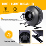 6 - Inch 412 CFM Inline Duct Fan Air Circulation Vent Blower - Fab Heavy Parts