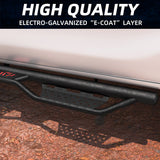 6 Inch Running Boards Fits For 2024 - 2025 Toyota Tacoma Double/Crew Cab 4 Full Doors Coated Black Powder Coated Side Steps - Fab Heavy Parts