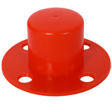 6 Pack Traffic Delineator Post Cones with Fillable Base Adjustable Safety Barrier with 5Ft Plastic Chain - White+Red - Fab Heavy Parts