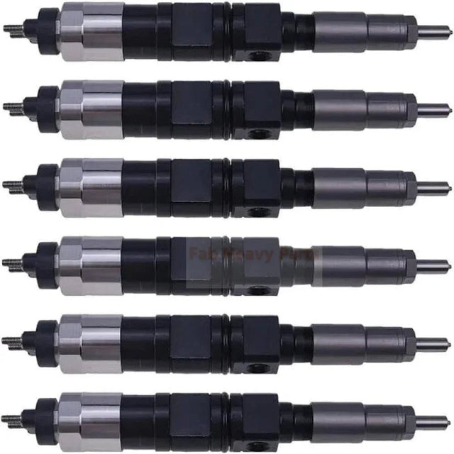 6 PCS Fuel Injector 095000 - 6492 Fits for John Deere 6068 E210LC E240LC 670G - Fab Heavy Parts