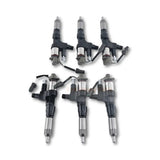 6 PCS Fuel Injector 095000 - 6594 0950006594 Fits for Kobelco SK300 - 8 SK330 - 8 SK350 for Hino J08E 3.8L 4.7L 5.0L 6.5L 7.7L - Fab Heavy Parts