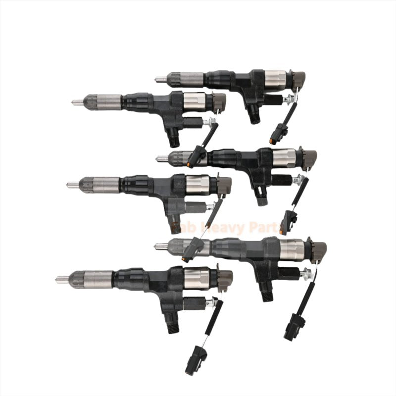 6 PCS Fuel Injector 095000 - 8092 23670 - E0392 for Hino Kobelco Truck Engine Final Clearance - Fab Heavy Parts