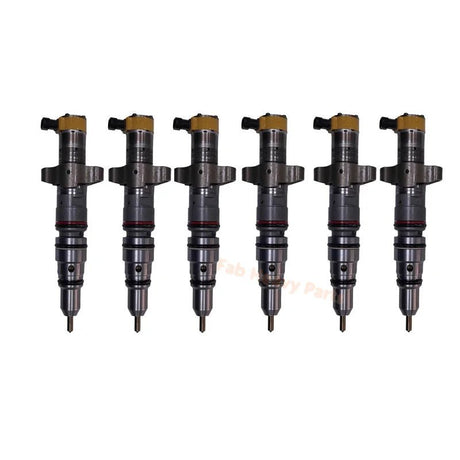 6 PCS Fuel Injector 10R - 7222 10R7222 Fits for Caterpillar CAT Engine C9 Excavator E336D E330D 336D 336C 330D - Fab Heavy Parts
