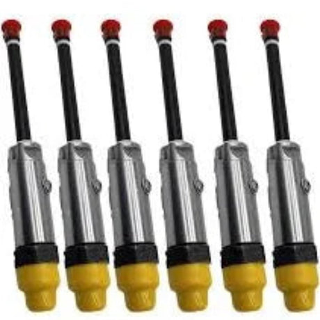 6 PCS Fuel Injector 170 - 5187 1705187 Fits for Caterpillar 3306 3306B Engine 12G 12H 140H - Fab Heavy Parts