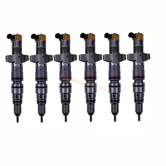 6 PCS Fuel Injector 20R - 8064 20R8064 Fits for Caterpillar C9 Engine CAT 360D Excavator, Remanufactured - Fab Heavy Parts