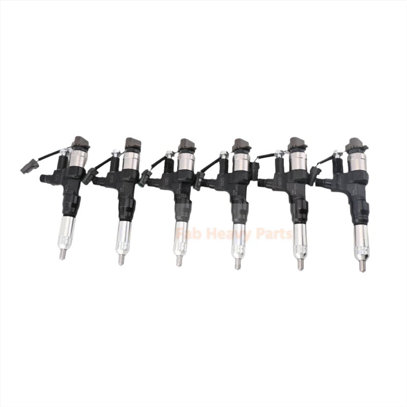 6 PCS Fuel Injector 23670 - E0030 Fits for Hino Engine J08E Truck 500 Series - Fab Heavy Parts