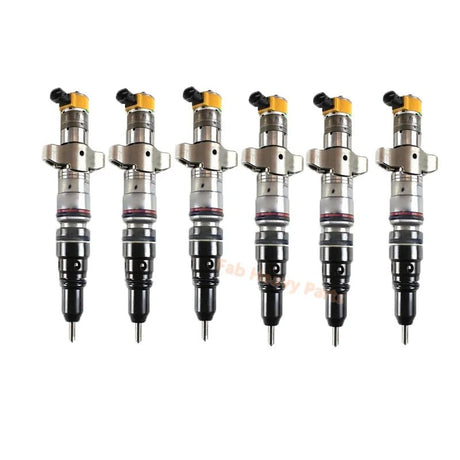 6 PCS Fuel Injector 254 - 4339 2544339 Fits for Caterpillar CAT Engine C9 Excavator 330D E330D, Remanufactured - Fab Heavy Parts